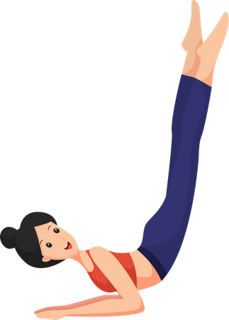 Girl Doing Yoga Illustration