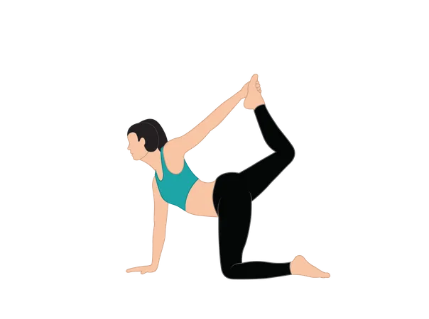 Girl doing yoga  イラスト