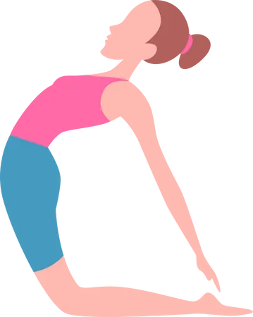 Girl doing yoga activity Illustration