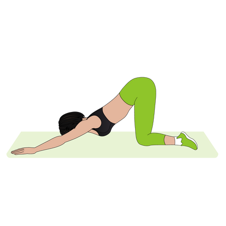 Girl doing yoga exercise Illustration