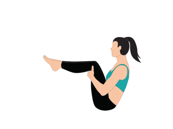 Girl doing yoga exercise  Illustration