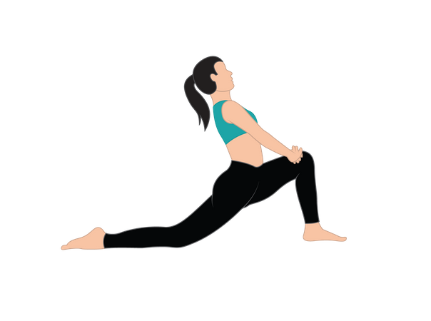Girl doing yoga exercise  Illustration