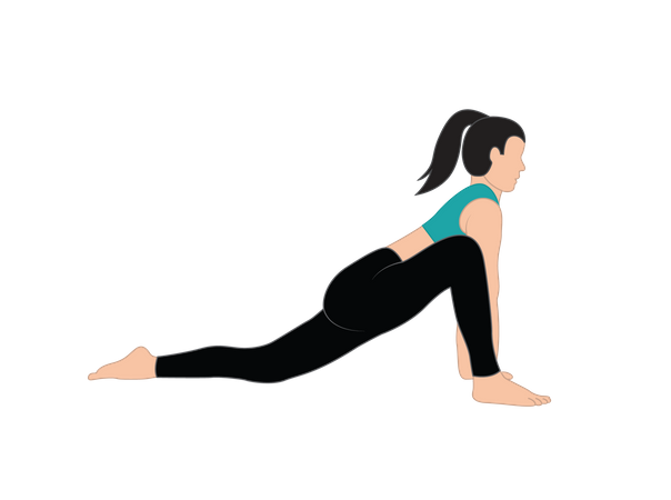 Girl doing yoga exercise  Illustration