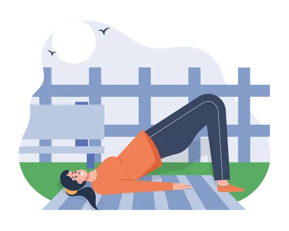 Girl doing yoga  Illustration