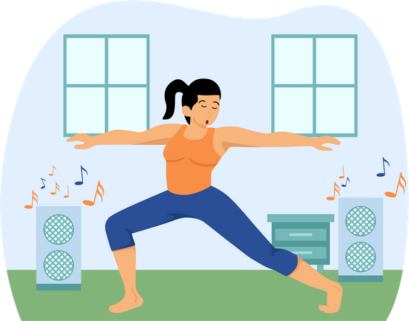 Girl doing yoga  Illustration