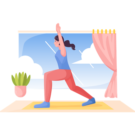 Girl doing yoga  Illustration