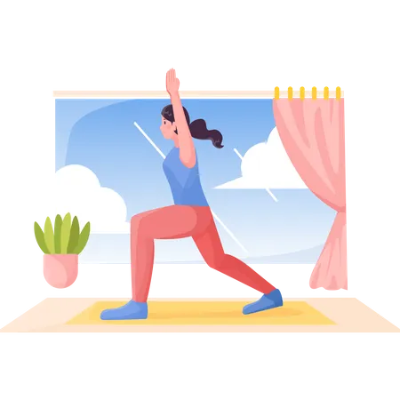 Girl doing yoga  Illustration