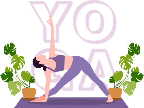 Girl doing yoga  Illustration