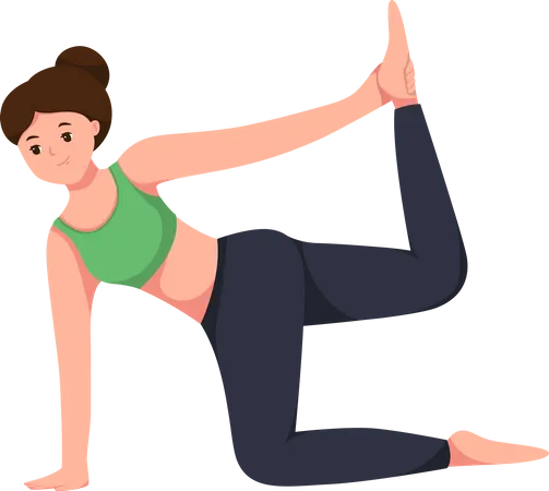 Girl Doing Yoga  Illustration