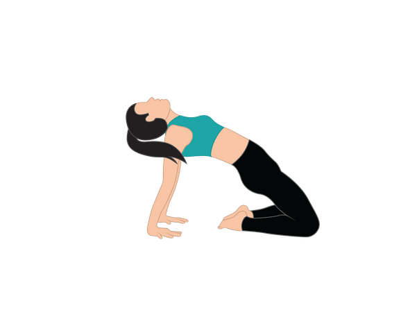 Girl doing yoga  Illustration