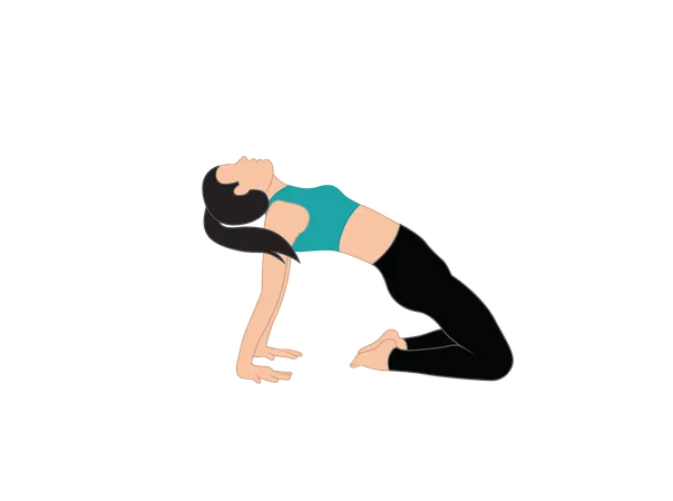 Girl doing yoga  Illustration