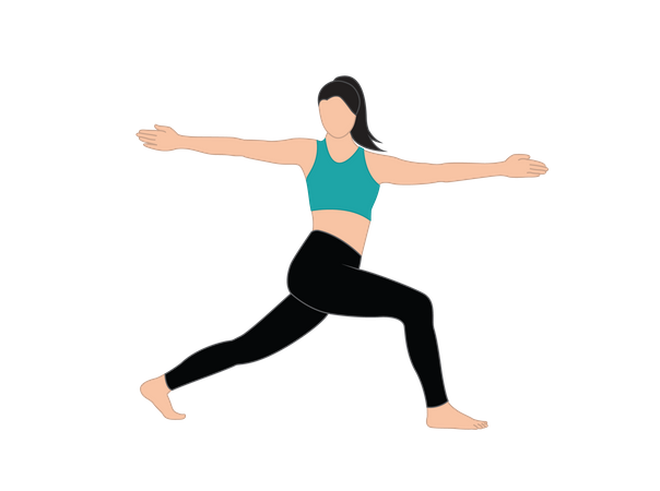 Girl doing yoga  Illustration