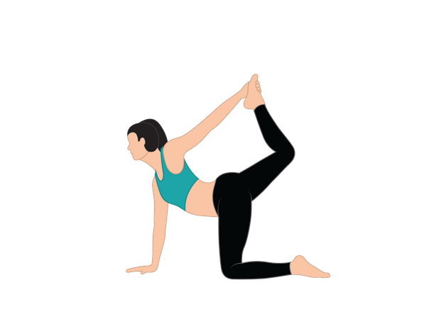 Girl doing yoga  Illustration