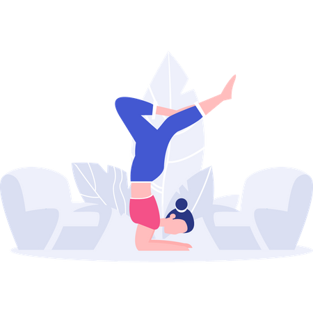 Girl doing yoga  Illustration