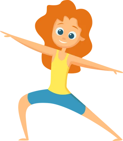 Girl doing yoga  Illustration