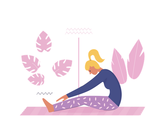 Girl doing yoga  Illustration