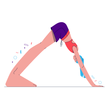 Girl doing yoga  Illustration