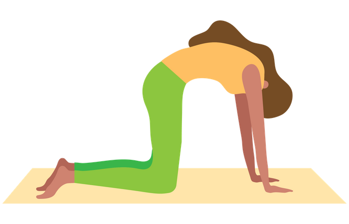 Girl doing yoga  Illustration