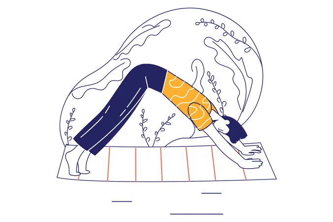 Girl doing yoga  Illustration