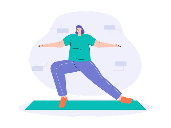 Girl doing yoga  Illustration