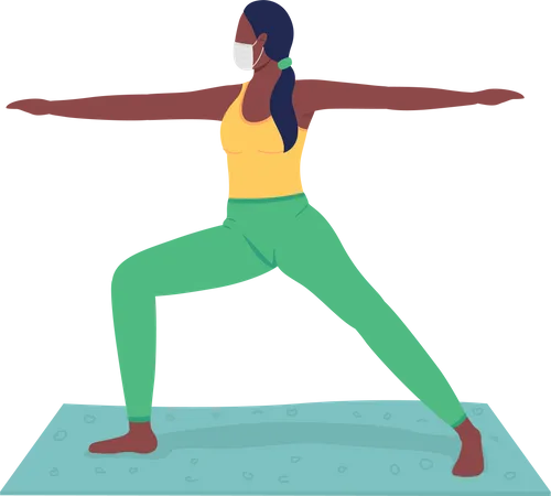 Girl doing yoga  Illustration