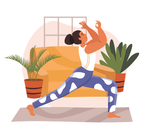 Girl doing yoga  Illustration