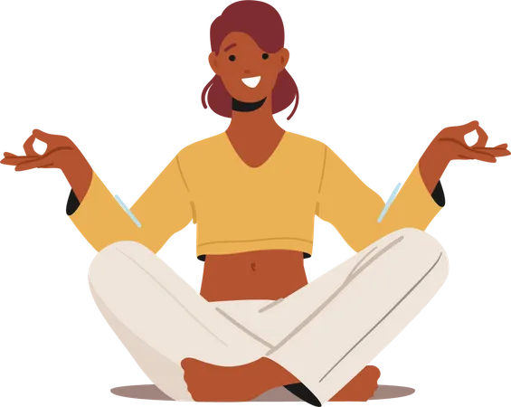 Girl doing yoga  Illustration