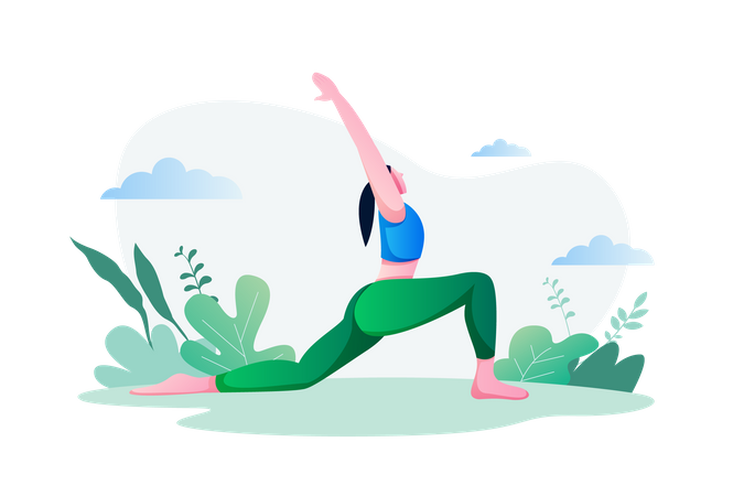 Girl doing Yoga  Illustration