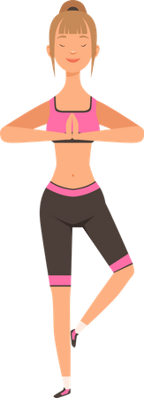 Girl doing yoga  Illustration