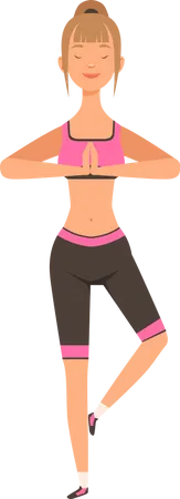 Girl doing yoga  Illustration