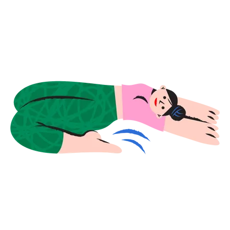 Girl doing yoga  Illustration