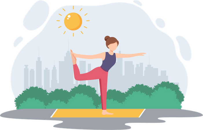 Girl doing yoga  Illustration