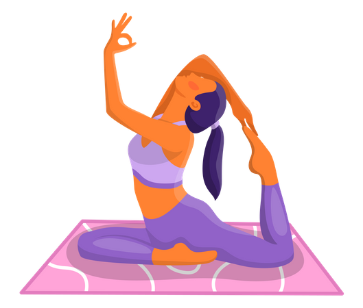 Girl doing yoga  Illustration