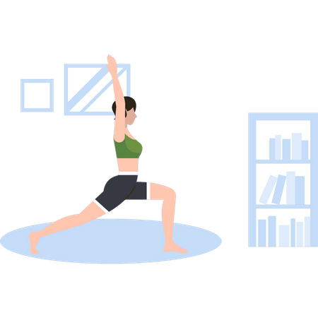 Girl doing yoga  Illustration