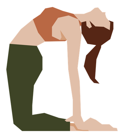 Girl doing yoga  イラスト