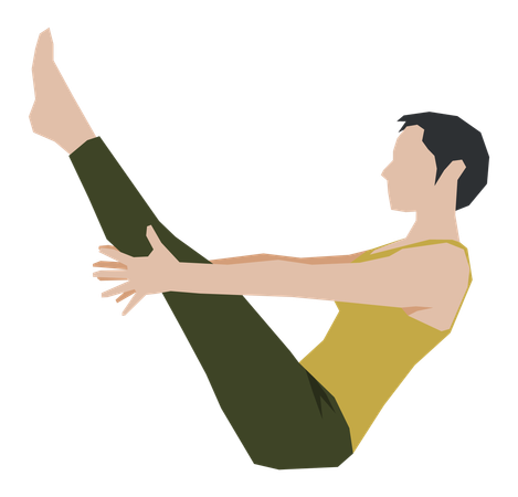 Girl doing yoga  イラスト