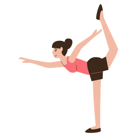 Girl doing Yoga Pose  일러스트레이션