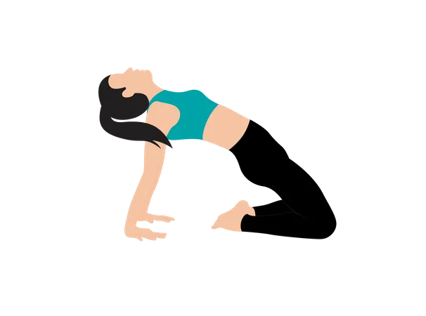Girl doing yoga pose  Illustration