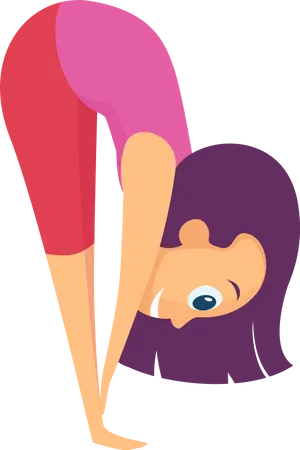 Girl doing yoga pose  Illustration