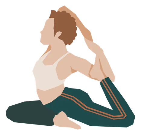 Girl doing yoga practice  Illustration