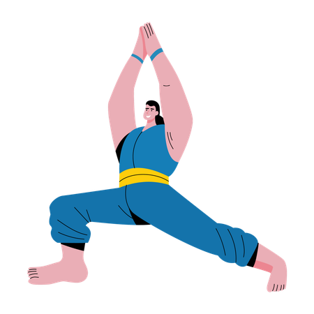 Girl doing yoga practice  Illustration