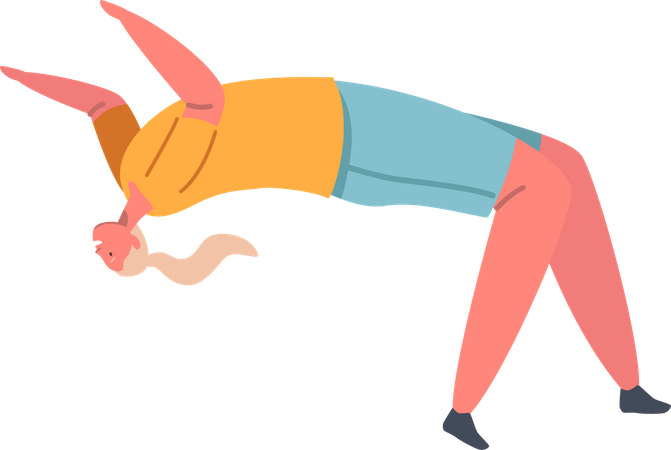 Girl doing Zumba dance  Illustration