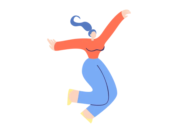 Girl doing zumba  Illustration