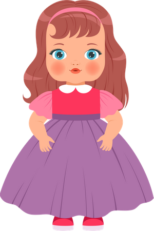 Girl doll toy  Illustration