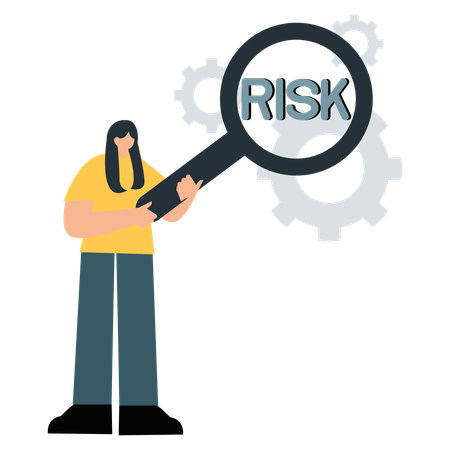 Girl Empowering Risk Decision  Illustration