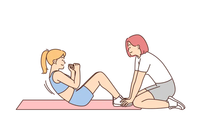 Girl exercising  Illustration