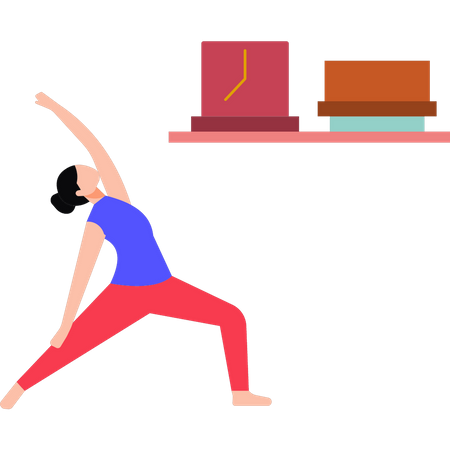 Girl exercising for fitness  Illustration