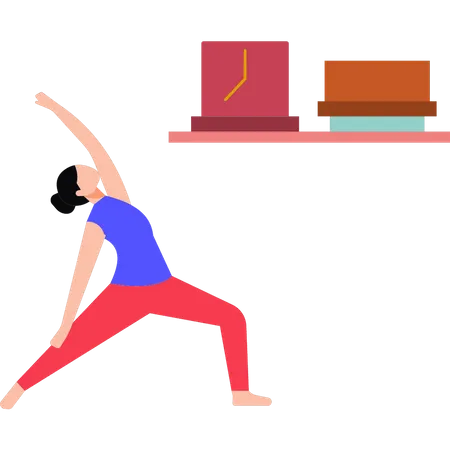 Girl exercising for fitness  Illustration