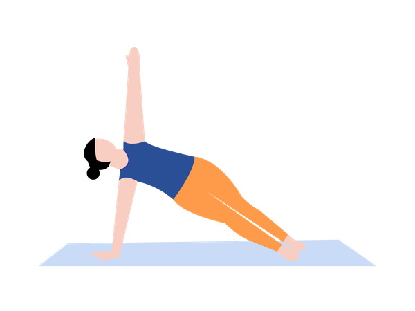 Girl exercising for fitness  Illustration