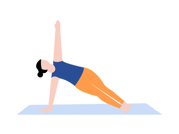 Girl exercising for fitness  Illustration